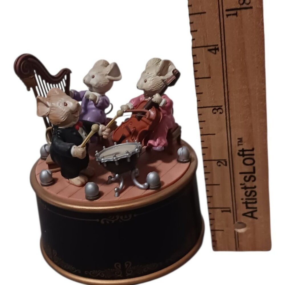 Enesco Vtg Mini  Mousecians Musical Band Collectible Rotating Display - Picture 7 of 7